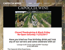 Tablet Screenshot of capocciawines.com